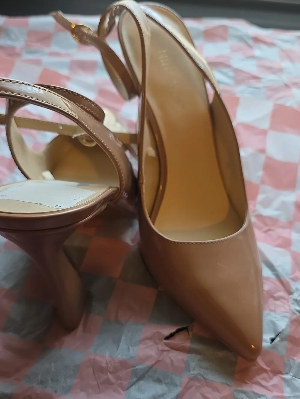Nine West Pointed Toe Slingback Heels in Brown